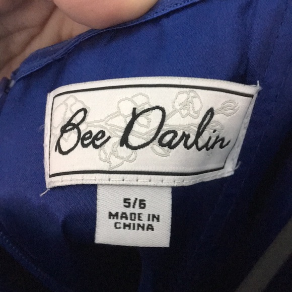 BeeDarlin Midnight Blue Sparkly Short Dress - Picture 6 of 8